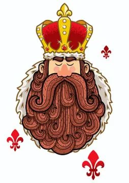 King Portrait Stock Illustration