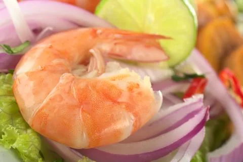 King prawn ceviche Stock Photos