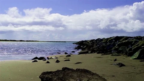 King Salmon Beach Rocks Video stock 74965036