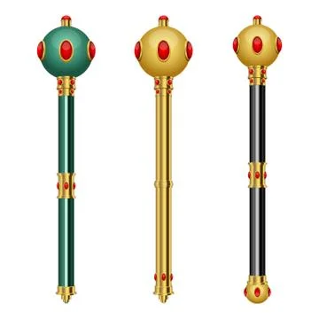 King scepter vector design illustration isolated on white background Stock Illustration