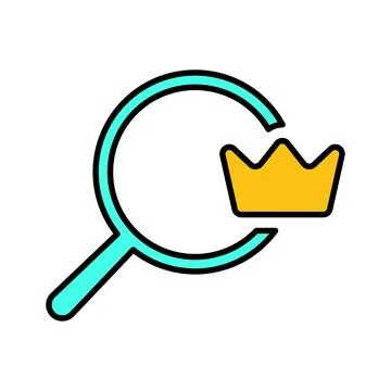 King Search Logo Icon. Stock Illustration