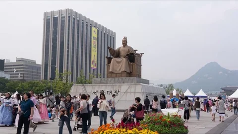 King Sejong Timelapse 動画素材 80366589