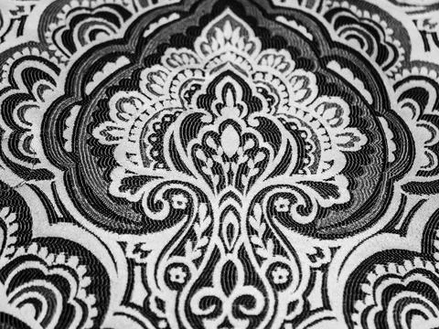 King size bed comforter design Foto stock