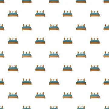 King size bed pattern seamless イラスト素材