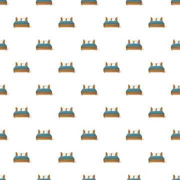 King size bed pattern seamless Stock Illustration