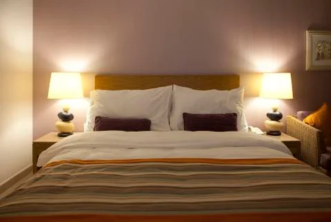 King-size bed 写真素材