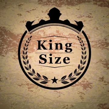 King size emblem Stock Illustration