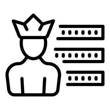 King skill level icon outline vector. Personal career Illustrazione stock