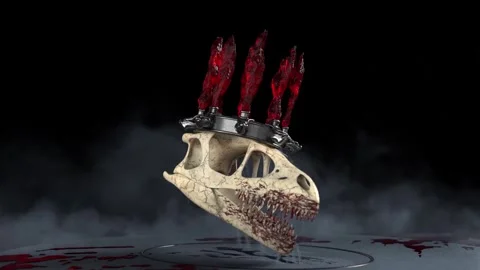 King skull with sand Stock Footage 292230215