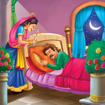 King sleeping in Mahel Stock Illustration