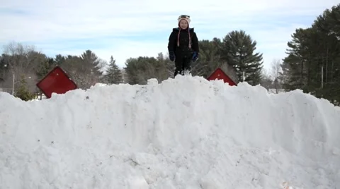 King of the snow mountain Stockbeeldmateriaal 40340554