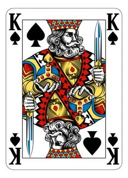 King of Spades Design from Deck of Playing Cards 스톡 일러스트