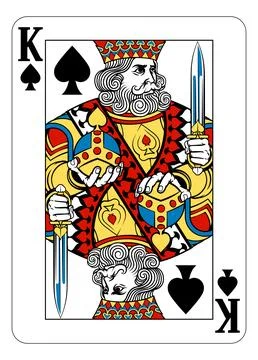 King of Spades Design from Deck of Playing Cards イラスト素材