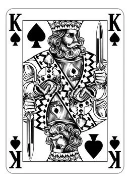 King of Spades Design from Deck of Playing Cards Stock Illustration