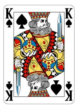 King of Spades Design from Deck of Playing Cards Stock Illustration
