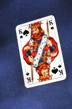 King of spades on the table Stock Photos