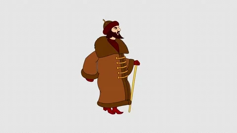 King step animation Stock Footage 235377901