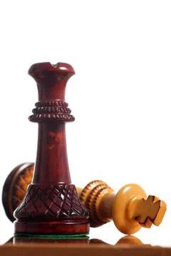 King surrender on a chessboard Stock Photos