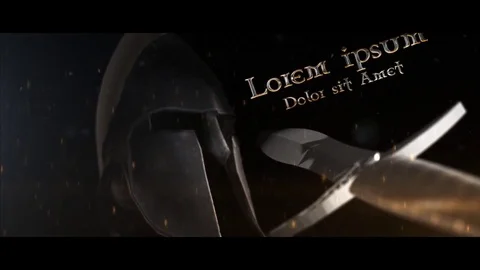KING OF THE SWORD Cinematic Opener After Effects stock