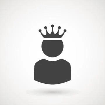 King User Icon Logo Design Element. Admin icon. Administrator. Crowned king sign イラスト素材