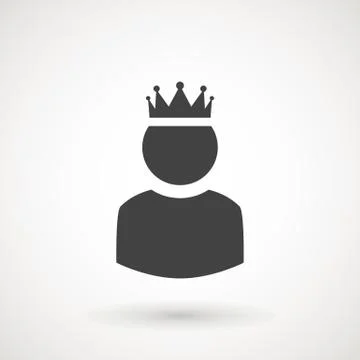 King User Icon Logo Design Element. Admin icon. Administrator. Crowned king sign イラスト素材