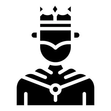 King Vector Icon Design Illustration Stock Illustration