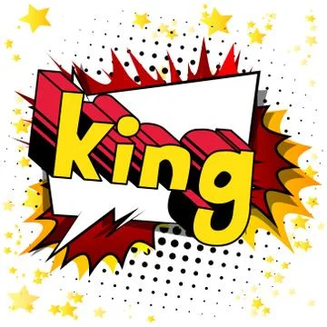 King - Vector illustrated comic book style phrase. 스톡 일러스트