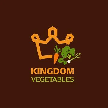 King Vegetables Logo Stock Illustration