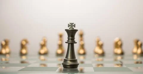 King Versus Opponent Chess Stock Photos