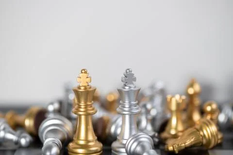 King VS King for the chess strategy to win the game. Stock Photos
