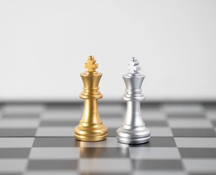 King VS King the key strategy in the chess game. Stock Photos
