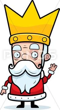 King Waving Stock Illustration