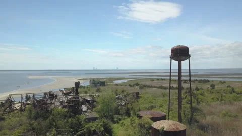 KINGDAVID-AERIALFISHFACTORY2 Stock Footage 145159388