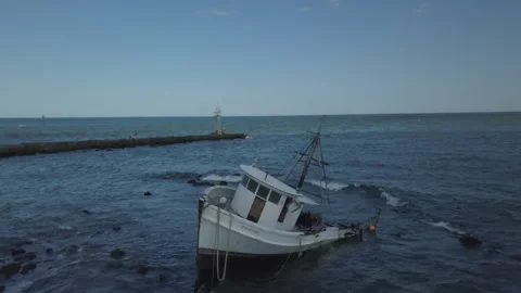 KINGDAVID DRONSHIPWRECK2 Stock Footage 145169648