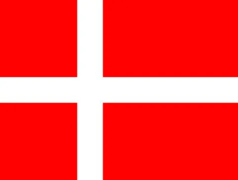 The Kingdom of Denmark official flag Stock Illustration
