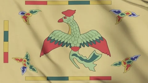 Kingdom of Goryeo Flag in 4K - Seamless Looping Waving Animation Stock Footage 279923720