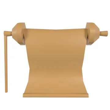 Kingdom Scroll isolated on white background Stock Photos
