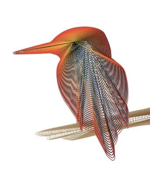 Kingfisher design Illustrazione stock