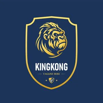 Kingkong shield symbol logo vector design Stock Illustration