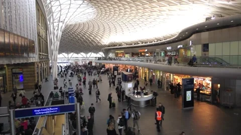 Kings Cross Station Interior London Video stock 50576341
