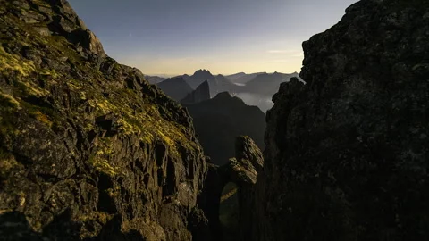 The King's Gate in the night Stock Footage 250300094