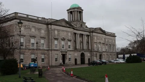 King's Inn building during the cloudy afternoon in Dublin Stock Footage 234008218