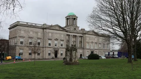 King's Inn building during the cloudy afternoon in Dublin Stock Footage 234011492