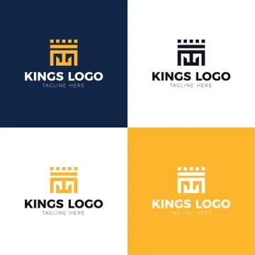 Kings Logo Vector Design Template Stock Illustration