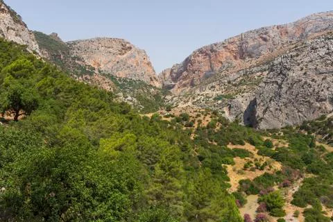 The king's path in navarra Stock Photos