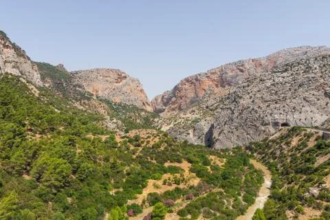 The king's path in navarra Stock Photos