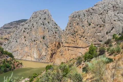 The king's path in navarra Stock Photos