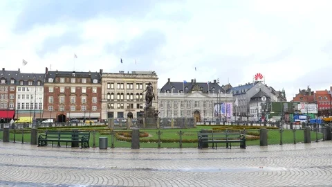 King's Square, Copenhagen Stock Footage