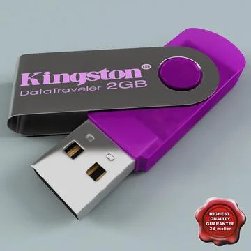 Kingston Flash 2Gb 3D Model