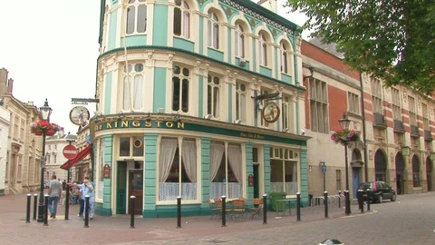Kingston hotel pub Hull on Trinity lane street in Hull, UK Stock Footage 101981476